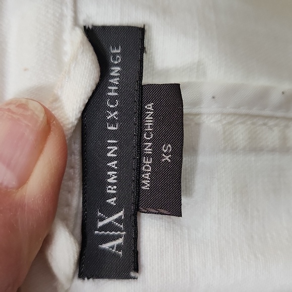 Armani Exchange white denim size XS jacket 99% cotton 1% spandex - Picture 12 of 14